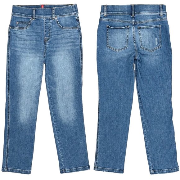 Spanx Ankle Straight Leg Jeans in Vintage Indigo Medium Wash Denim 20356Q - Picture 2 of 13